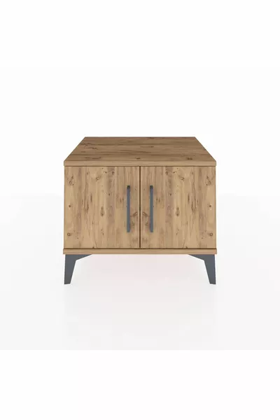 Hyperion Komodin Tek Raflı 2 Kapaklı  Çam-Çam