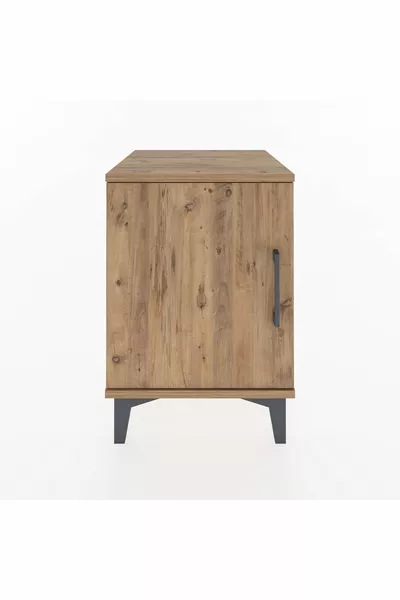 خزانة جانبية هايبيريون، رف واحد، باب واحد، خشب الصنوبر-الصنوبر