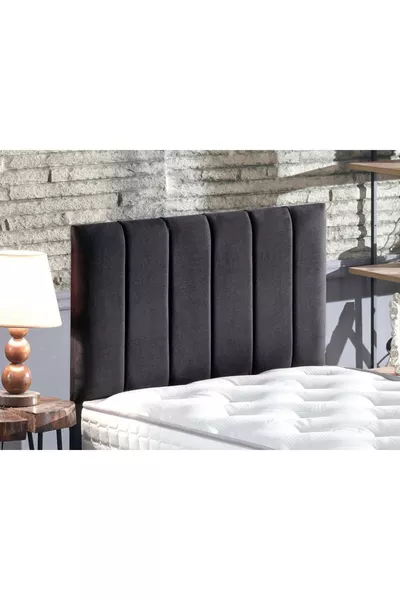 Niron Piano Lite Headboard - Single Bed Headboard, Wipeable Black Soho Fabric Bed Base Headboard