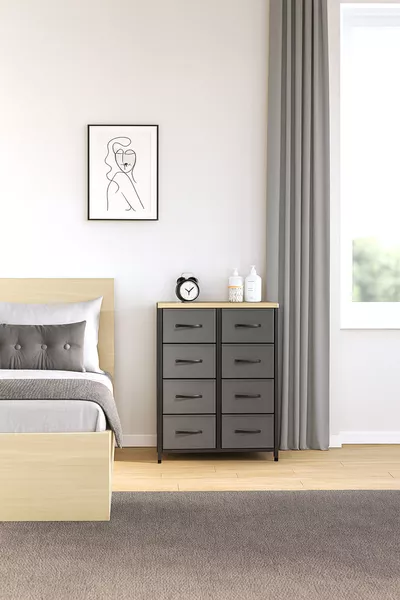 8 Laden Kommode Slaapkamer Organizer Lederen Laden Kinderkamer Organizer