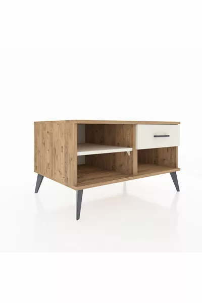 Kronos Dressoir Met Eén Plank En Eén Lade, Vuren-Hardsteen