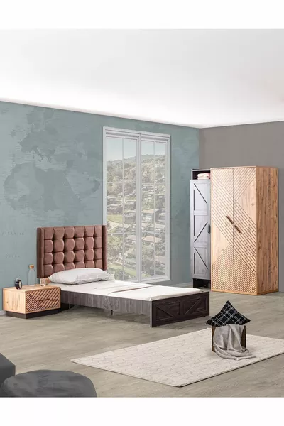 Elite Youth Room - 3-Door Wardrobe, Bed, Nightstand