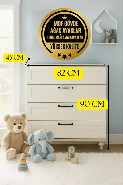 Комод Pera с выдвижными ящиками из МДФ | Ящики с покрытием Rehau | Ножки из ольхи | Качественный дизайн