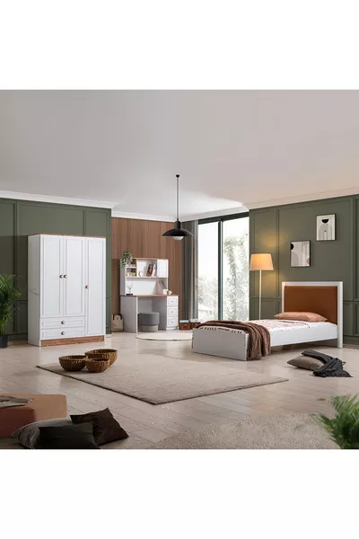 Beta Youth Room - 3-Door Wardrobe, Bed, Desk