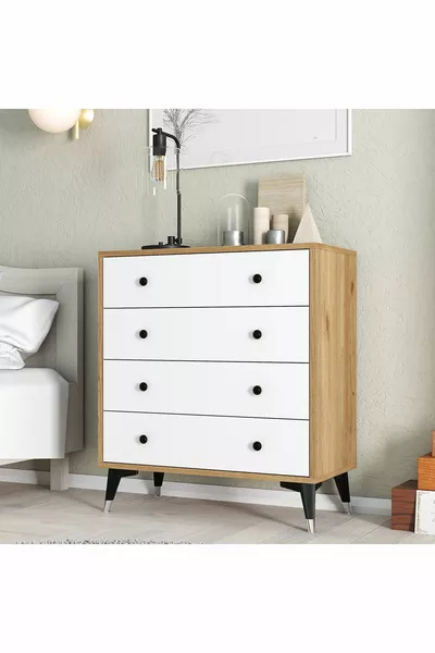 КАМАРА БЯЛО ЧЕКМЕДЖЕ С 4 ЧЕКМЕДЖЕТА