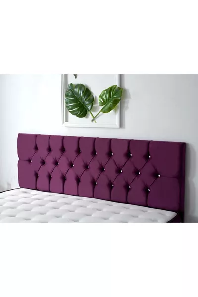 Niron Violet Double Bed Headboard - Cm Purple Fabric Headboard - Base and Bed Frame Headboard
