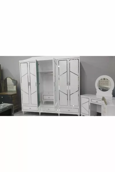 SULTAN MDF BEDROOM SET WITH SILVER DETAILS