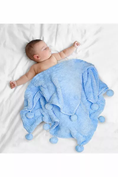 Bebek Battanii Yumuşak ve Nefes Alabilir Yeni Doğan Kundak Uyku Battanii Kız ve Erkek Bebek İçin Mav