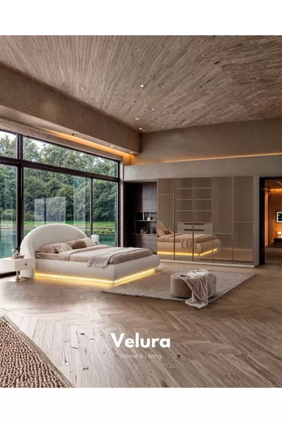 Marcel 5 Spiegel Glas (Kast) Slaapkamer Set - 5 Deurs