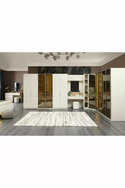 Комплект за ъглова спалня с модулен скрин Лена