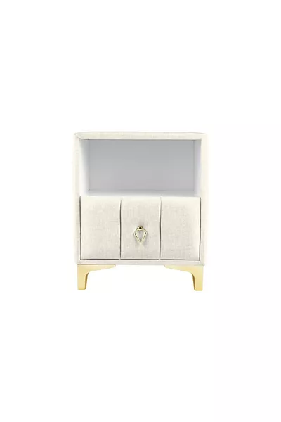 خزانة جانبية مفردة من الذهب مع رف