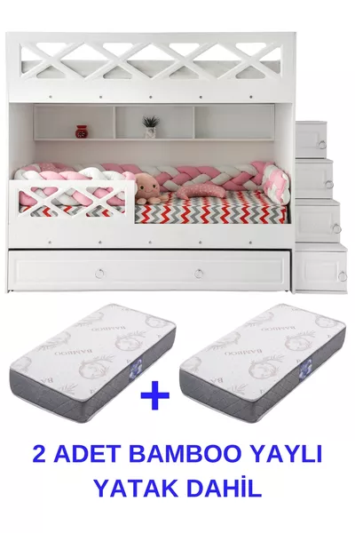 مارس رانزا / سرير بامبو نابض 2 قطعة مشمولة / MDF بنسبة %