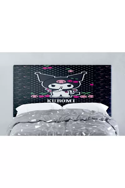 Kuromi and Cherry Base Headboard Cover