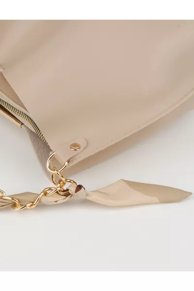 Damen-Handtasche aus weichem Leder mit drei Fächern, Pfauenmuster, Pelz, Schal und Kettenaccessoire