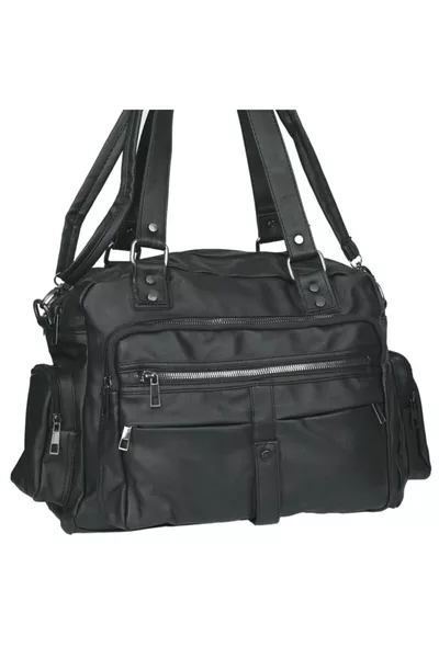- Sac à main pour femme à multiples poches, noir