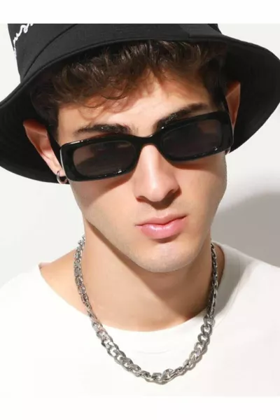 Chunky Frame Vintage Schwarze Sonnenbrille