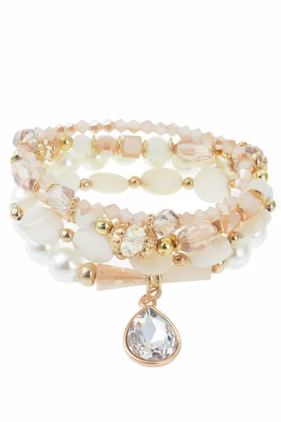 Armband mit Kristall- und Perlendetails