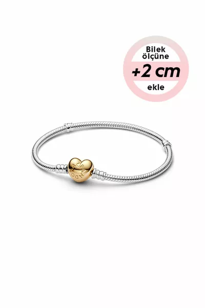 Moments K Gold Plated Heart Clip Bracelet