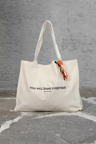 Bedrukte Strandtas met Zak, Schoudertas, Canvas Tas