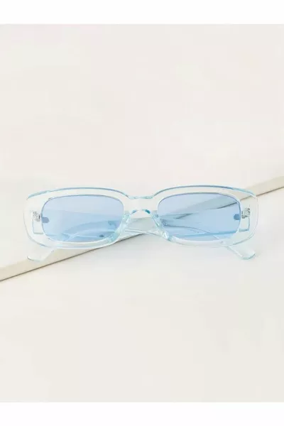 Vintage Transparent Blue Sunglasses
