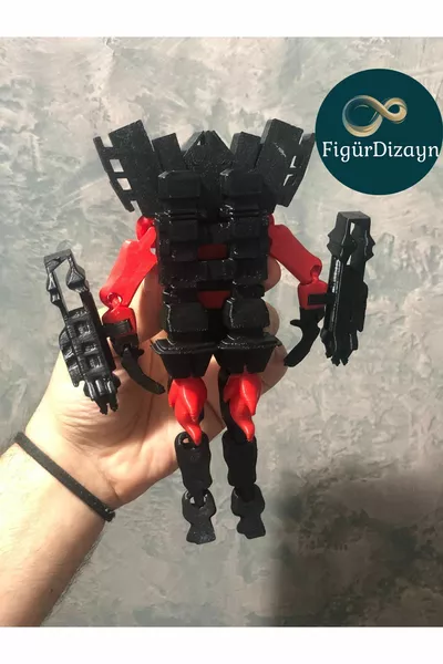 شخصية لعبة لعبة ميغا تايتان مكبر الصوت من مرحاض سكيبيدي