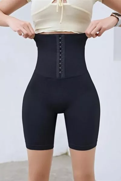 Short corset gainant à fermeture à boucle pour modeler le corps et raffermir instantanément