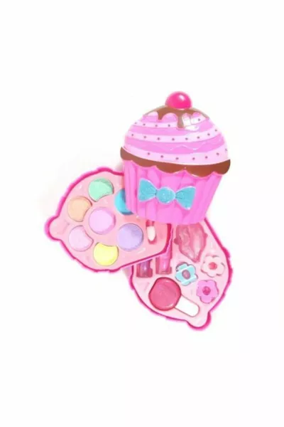 Kids Set Girls Pink Pretty Pinky Cupcake Makeup Beauty Set