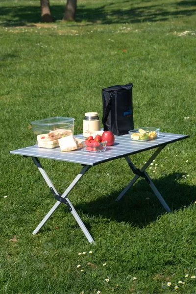 Aluminium, klappbarer Camping- und Picknicktisch, mit Schultertasche Größe L