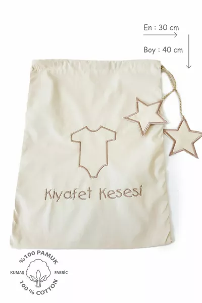 Bestickter Kleidungssack