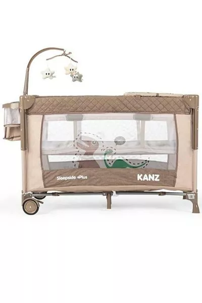 سرير جانبي + بلس للأم والطفل وسرير اللعب والمهد قهوة