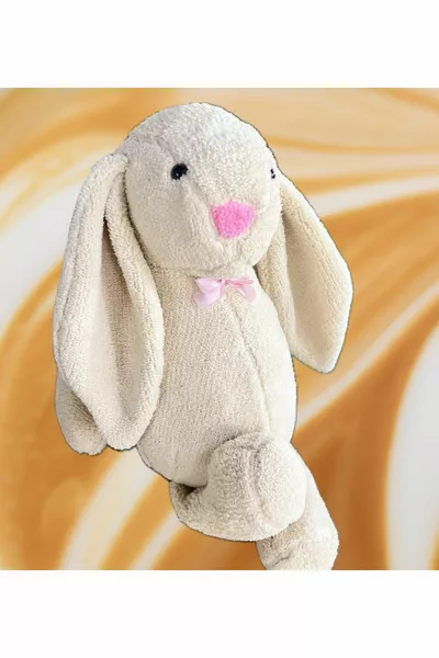 أرنب محشو بربطة عنق طويل الأذن لصديق النوم