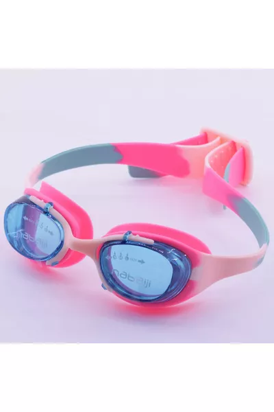 - Очила за плуване S размер с прозрачни стъкла, не замъгляват, розови Xbase Dgstr