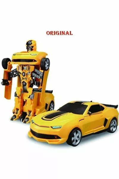 Voiture Bumblebee se transformant en robot avec piles - Lumières et sons, voiture Camaro Mia, Robot Cm