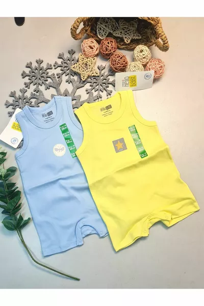 Set estivo per neonati maschi con tutina a spalline due pezzi prodotti estivi per bambini