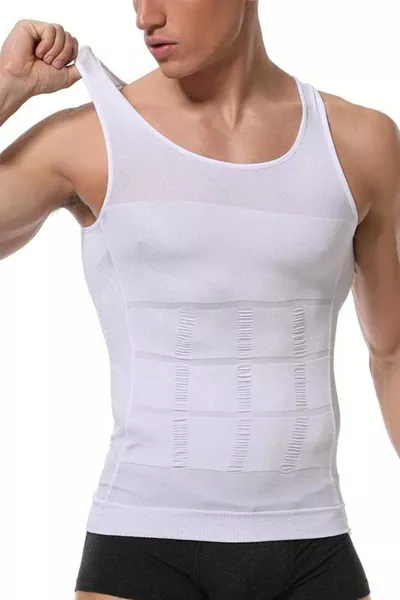 Premium Men’s Shaping Tank Top Corset for Waist, Chest, and Belly, Gynecomastia Support, Firming, and Posture Assistance