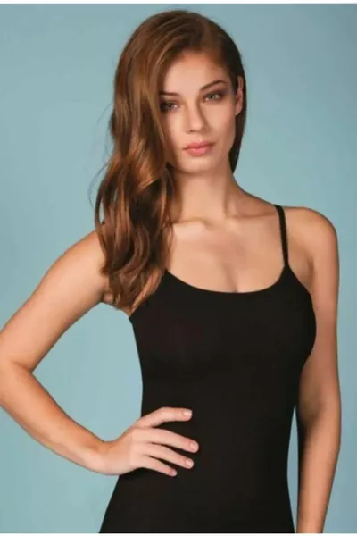 Damen Schwarzes 3er-Pack Trägertop mit Lycra 