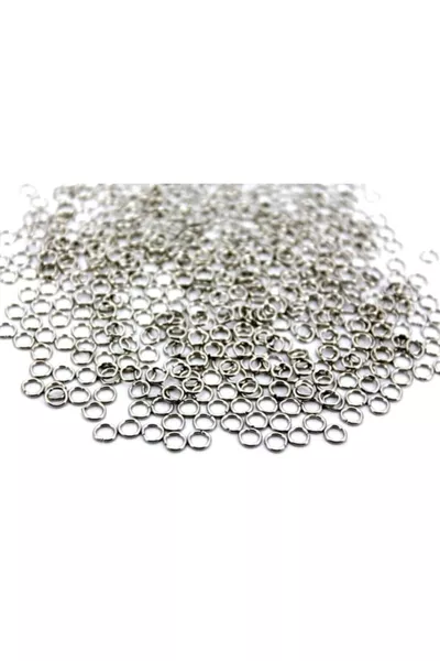  Pezzi - Anelli di Montaggio da 6 mm, Anelli per Gioielli, Anelli di Collegamento in Metallo, Placcati in Nichel