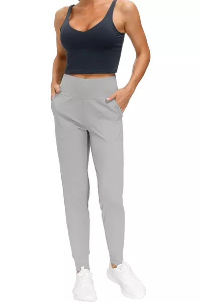 Women's High Waist Yoga Running Exercise Joggers Lightweight Sweatpants