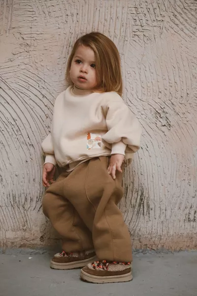 Ensemble de survêtement polaire à col roulé pour enfants 1-5 ans