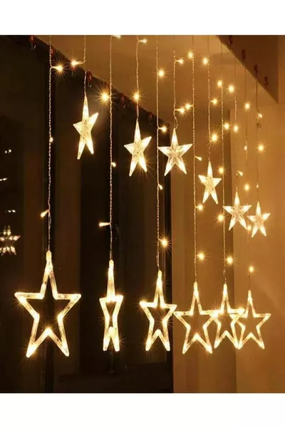 Decoratieve 8-functie sterpatroon gordijn LED  hangende LED-snoer