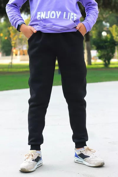 Çiko Kids Unisex Jogger Sweatpants with Pockets, Fleece-Lined Inside