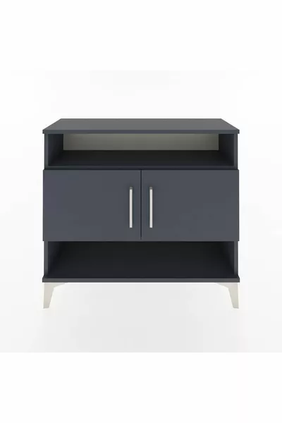 Arges Şifonyer 3 Raflı 2 Kapaklı  Antrasit-Antrasit