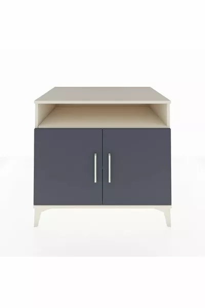 Кронос скрин с 2 рафта и 2 врати Лунен камък-Антрацит