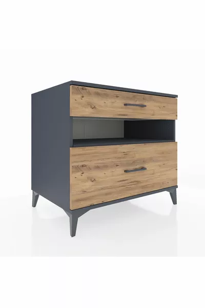 Kronos Dressoir Enkel Plank 2 Laden Antraciet-Den