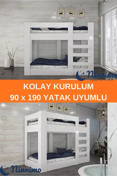 سرير بطابقين شبابي من MDF مناسب للسرير