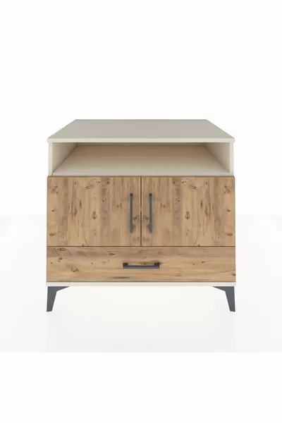 Kronos Şifonyer 3 Raflı Tek Çekmeceli 2 Kapaklı  Aytaşı-Çam