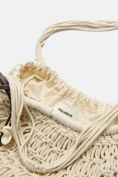 حقيبة توت كروشيه مزخرفة