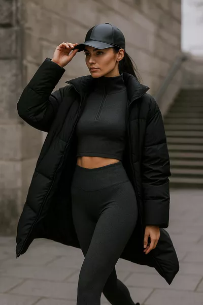 قبعة بيسبول جلدية سوداء كلاسيكية مع حاجب بسيط - تصميم أنيق وبسيط 