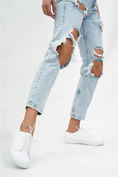 Genuine Leather White Women's Leather Casual Shoes 