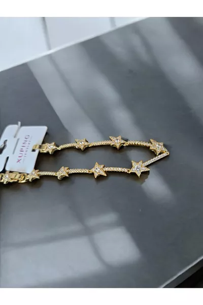 Звездный кулон с камнем циркон